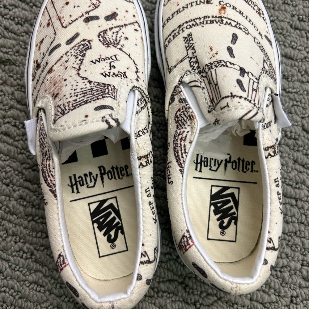 Vans Harry Potter Map Pattern Slip-Ons size 13 kids - Picture 3 of 4